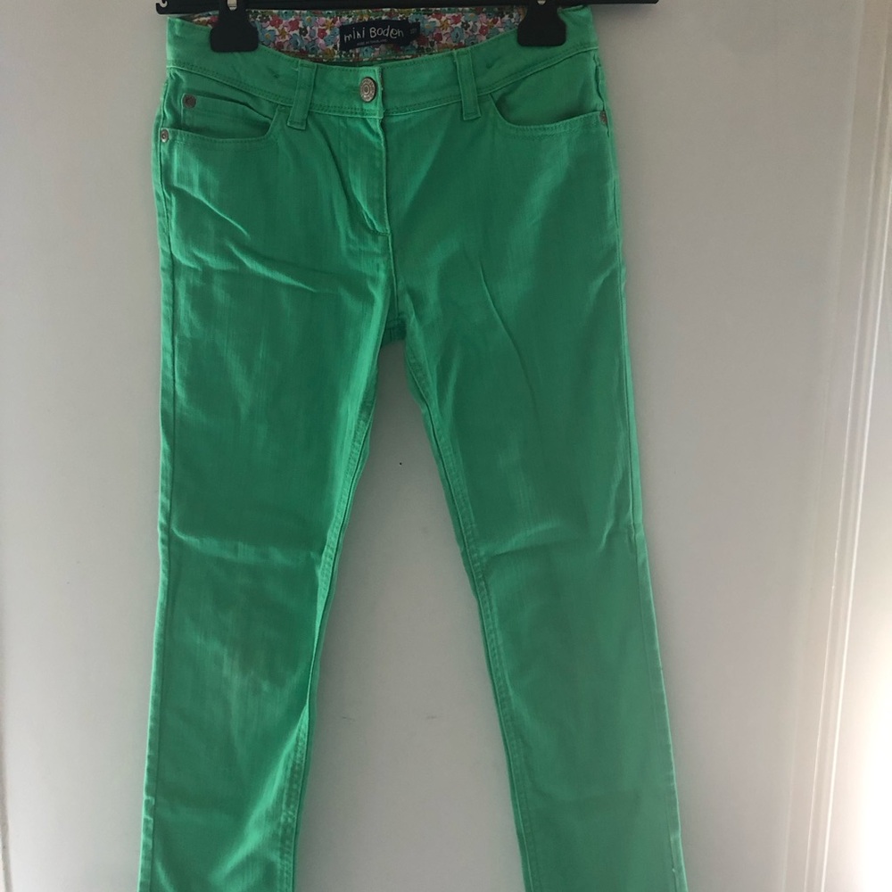 Mini Boden Green Jeans - size 10